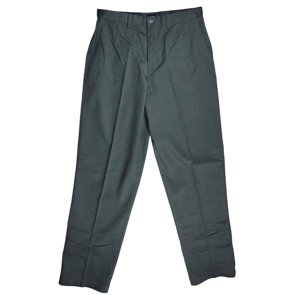Puritan Men's Flat Front Chinos Stoney Moss Green Straight Leg Pants 38x34